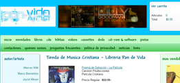 Libreria Pan de Vida e-commerce design