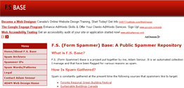 F.S. (Form Spammer) Base Small Portfolio Screen Capture